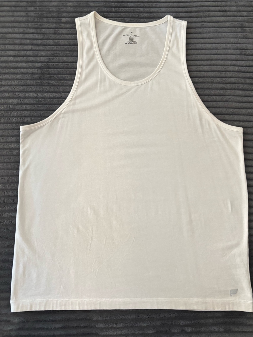 Fabletics Men's White Performance Tank Top